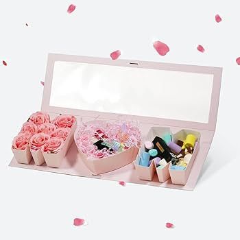 Geoto 17.3"x6.02"x2.05" Pink/Red/White Creative Mother's Day Gift Packaging Idea Fillable MOM Let... | Amazon (US)