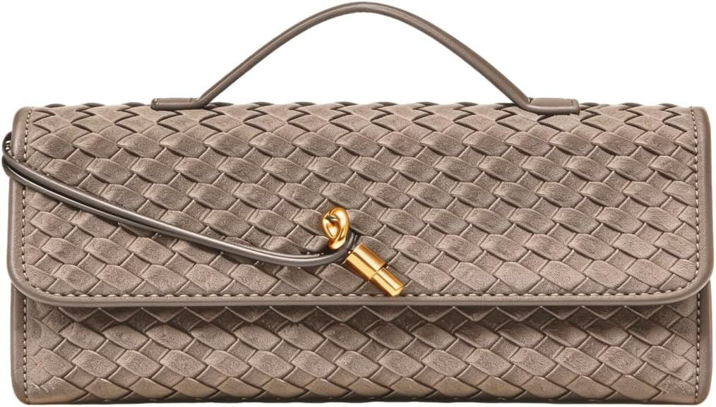 JYG Suede Woven Handbag for Women Trendy Evening Shoulder Bag Casual Clutch Purse Crossbody Satch... | Amazon (US)