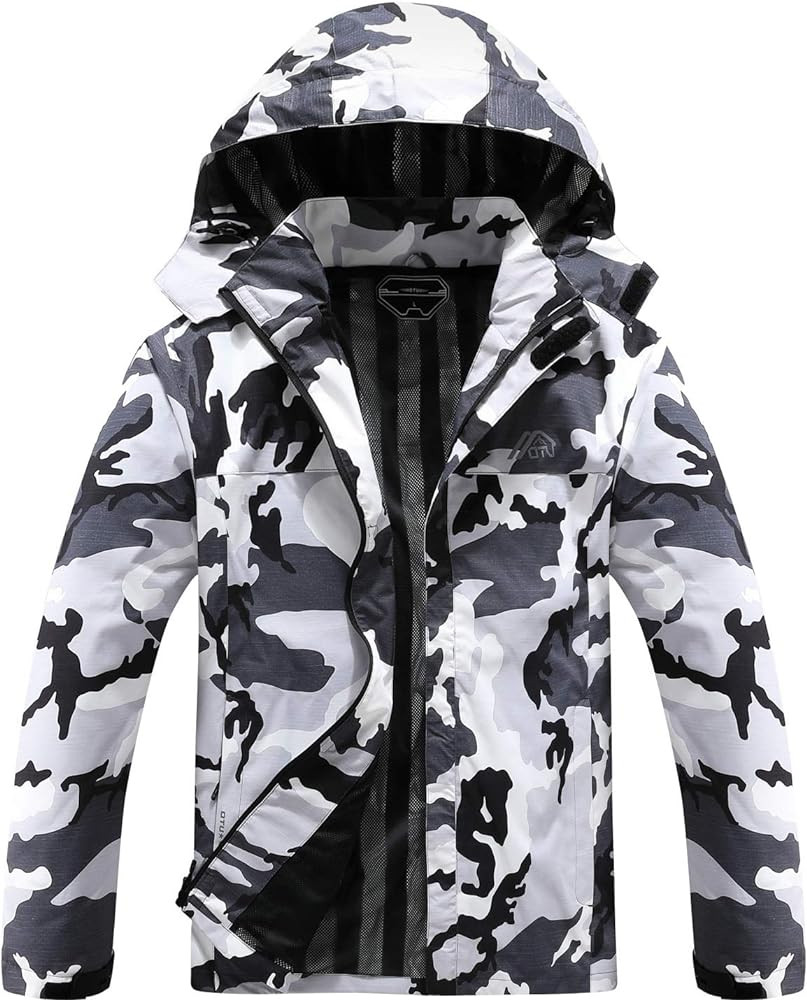 OTU Men's Lightweight Waterproof Hooded Rain Jacket Outdoor Raincoat Shell Jacket for Hiking Trav... | Amazon (US)