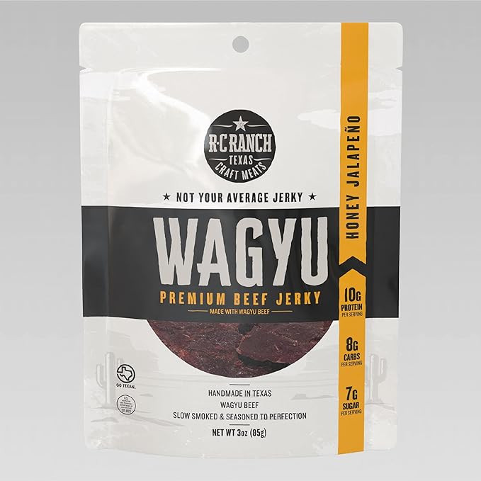 R-C Ranch - Wagyu Beef Jerky - Honey Jalapeno 3oz | Amazon (US)