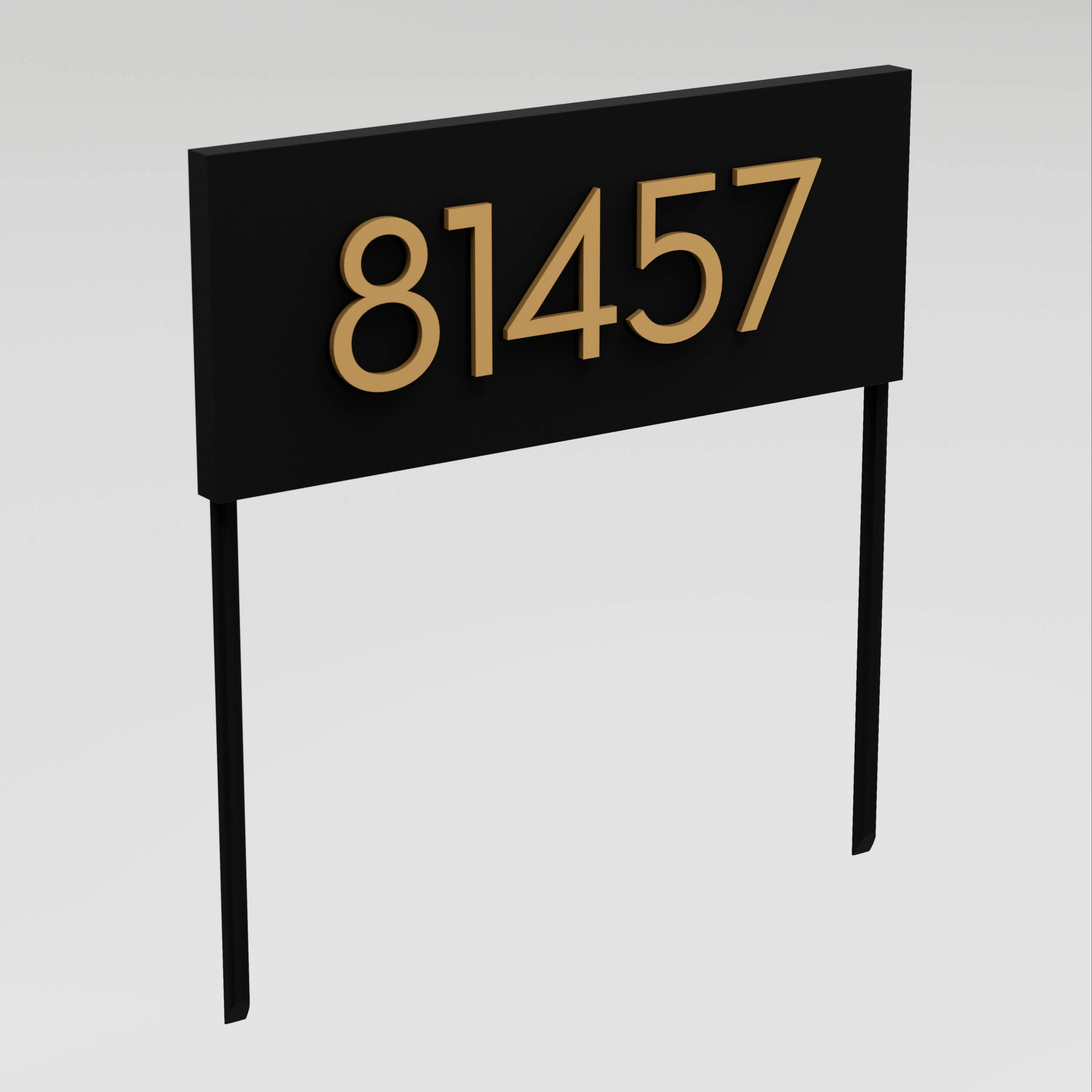 Post & Porch Address Plaques 8-in H x 20-1/2-in W Black Steel Address plaque one_size | NEIGHBOR-BLACK | Lowe's