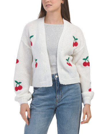 Long Sleeve Cherry Cardigan | TJ Maxx