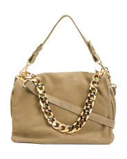Made In Italy Suede Shoulder Bag With Chain | Handbags | Marshalls | Marshalls