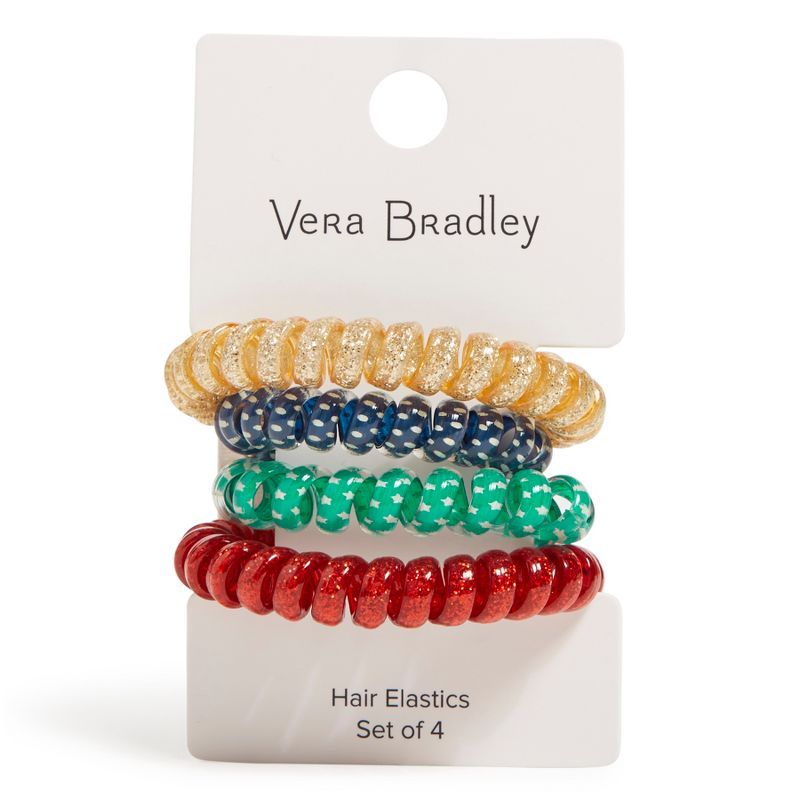 Vera Bradley Spiral Elastic Hair Tie 4 Pk | Target