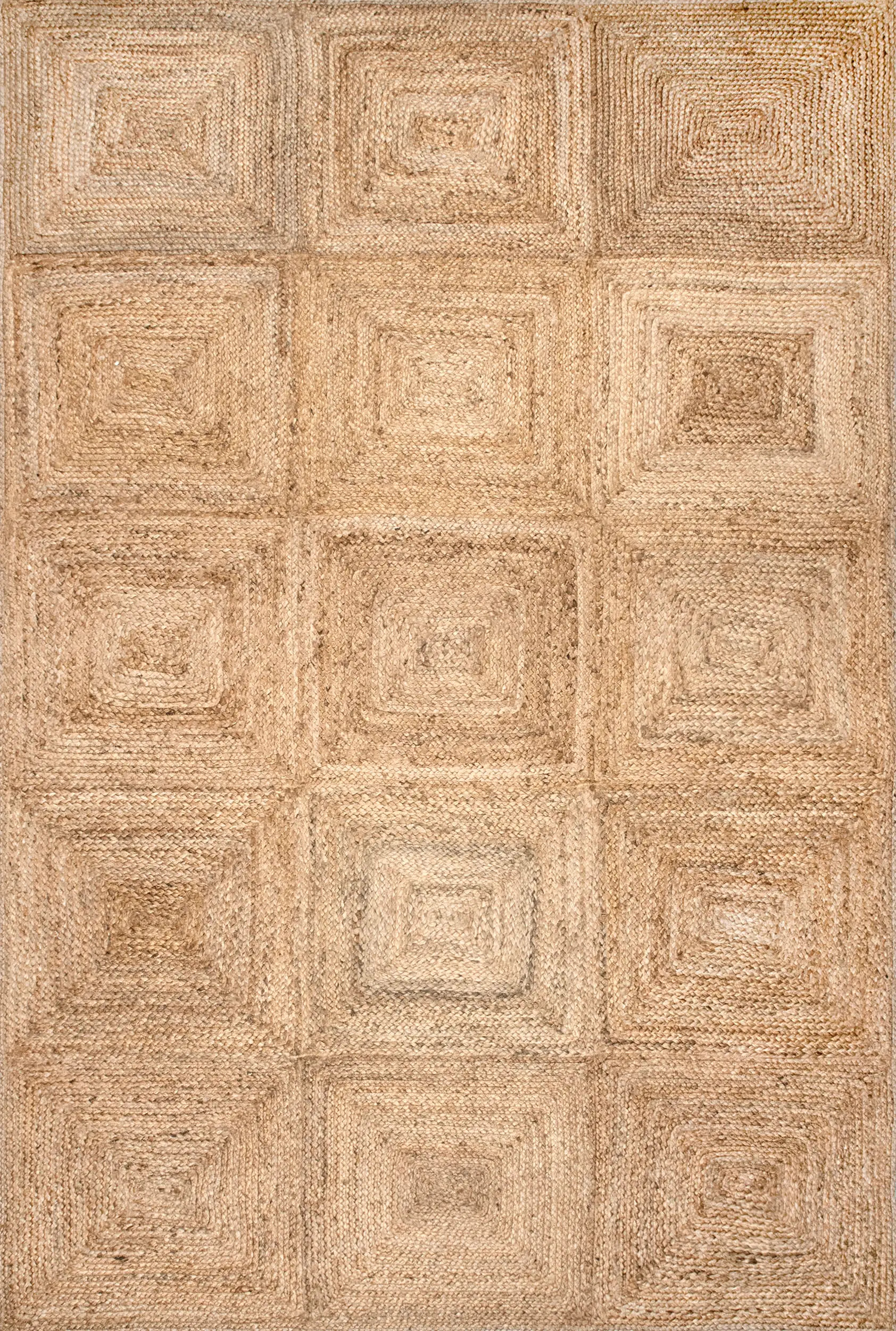 Juniper Jute Tiled Rug | Natural | Rugs USA