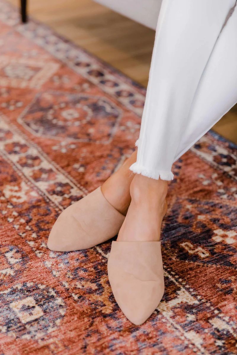 The Emma Suede Mules Warm Taupe | The Pink Lily Boutique