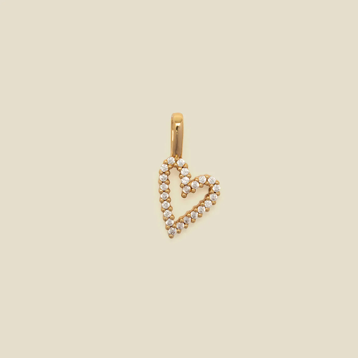 CZ Heart Charm | Made By Mary | Made By Mary