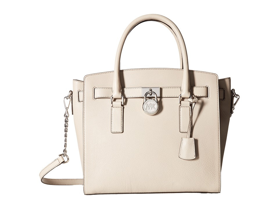 MICHAEL Michael Kors - Hamilton Large East/West Satchel (Cement) Satchel Handbags | Zappos