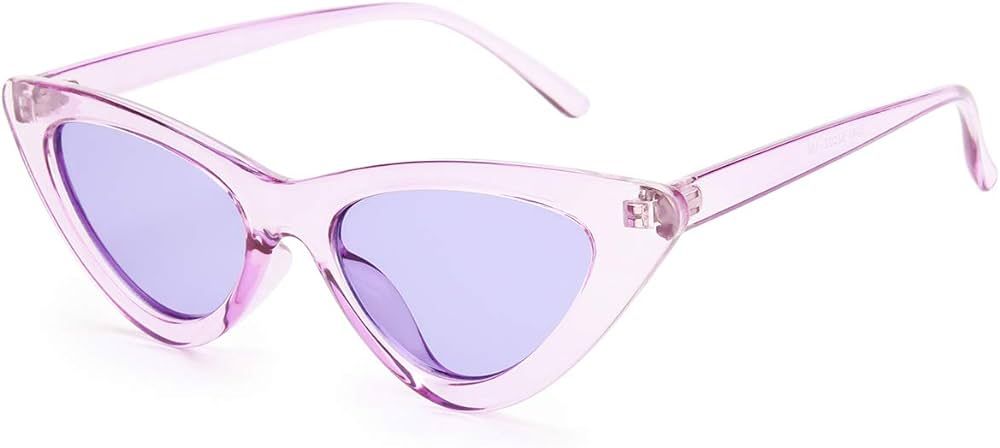livho Retro Vintage Narrow Cat Eye Sunglasses for Women Clout Goggles Plastic Frame | Amazon (US)