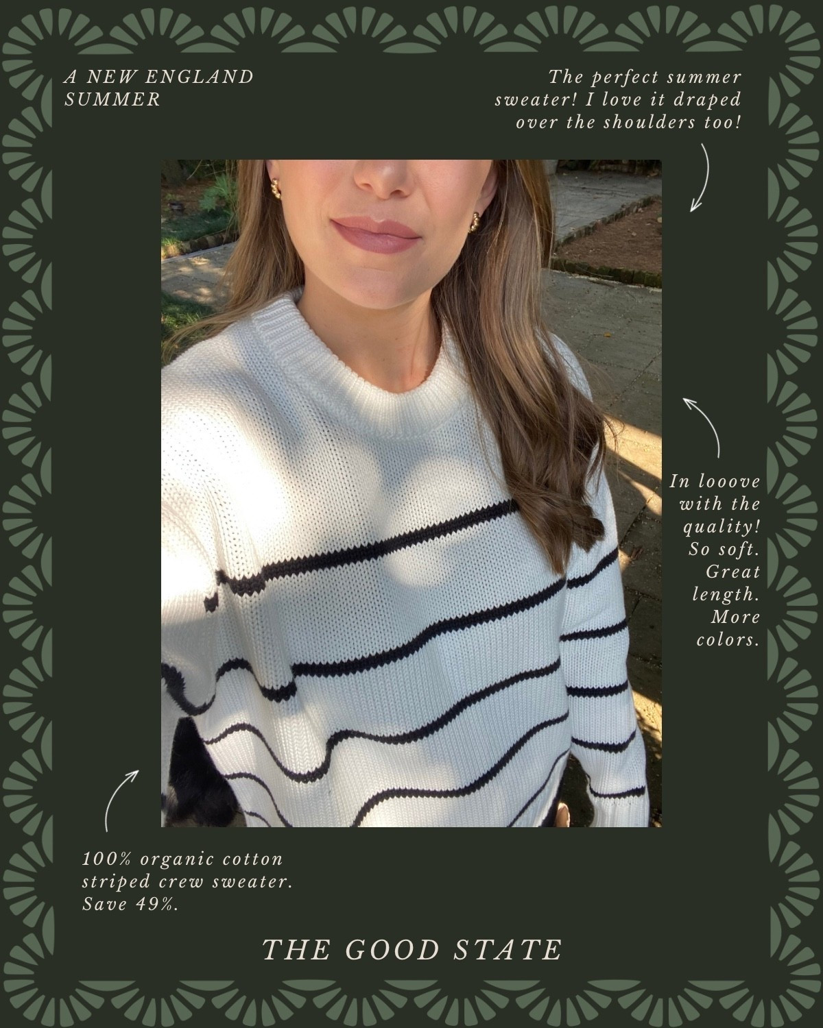 A New England Summer with @onequince 🦞

This collection is for all the girlies living their best life as the summertime sunshine warms their face and the sea breeze blows through their hair. This is for the ones dreaming of evening strolls on Nantucket’s cobblestone roads and endless hydrangeas all around. For the ladies who love all things gingham, a lightweight sweater and all the classic stripes. For the ones who enjoy sailing in Newport, a picnic on the Cape Cod seashore and happy hour in Martha’s Vineyard. This collection is for you🦞 ⚓️ 🧺

#QuincePartner
Classic style, capsule wardrobe, everyday staples, summer outfit, farmers market outfit, summer style, new england style, coastal style, linen, classic, timeless, the good state, lauren england, ootd, neutral outfit, summer sweater, east coast style, preppy, fisherman sweater, cashmere cardigan, brown outfit, monochrome, linen shirt, womens fashion summer outfit, spring, outfit idea, style tip, wedding guest

#LTKStyleTip #LTKFindsUnder100 #LTKSeasonal