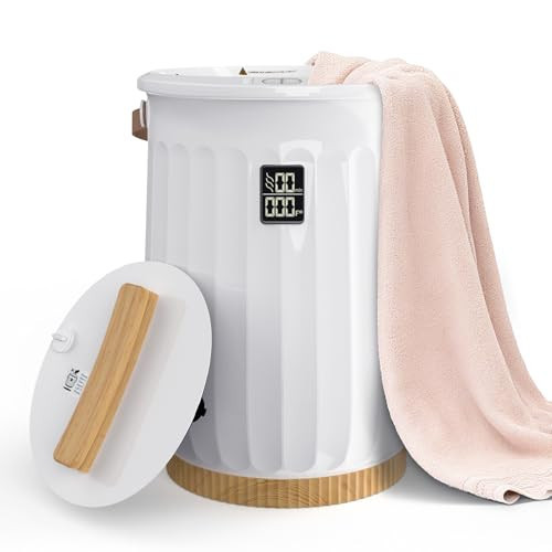 Sweetcrispy Towel Warmer for Bathroom, 20L Towel Heater with 4 Time Settings & Auto-Off, Fast Heating Blanket Warmer for Home, Safety Child Lock and Temp-Alert Design for Towels, Bathrobes, Blankets | Amazon (US)