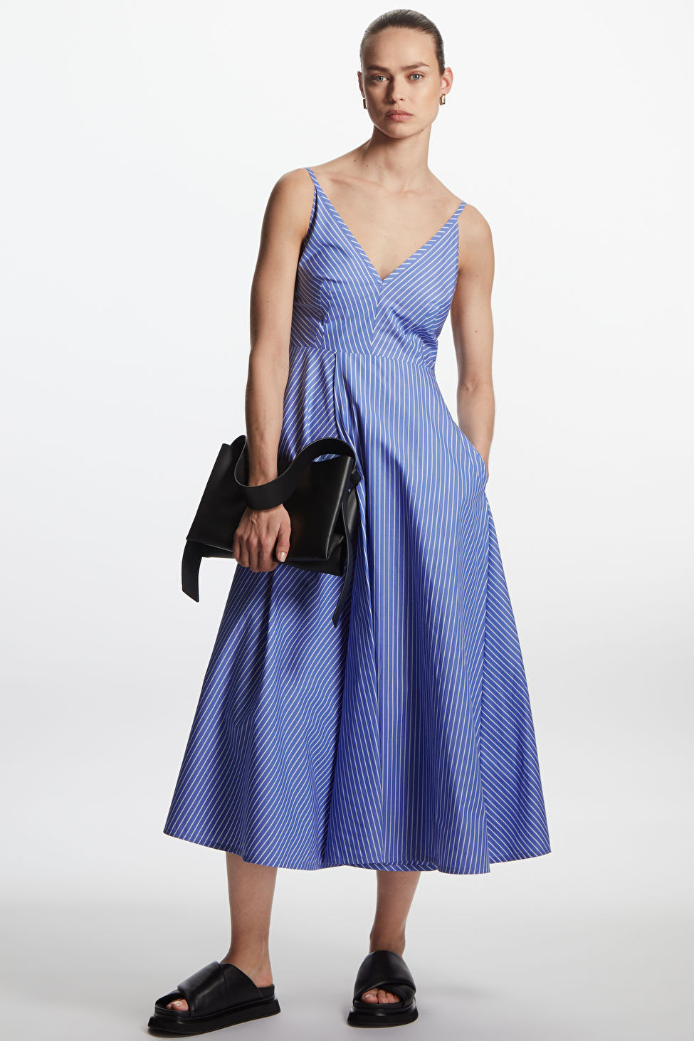 A-LINE STRIPED SLIP DRESS | COS UK