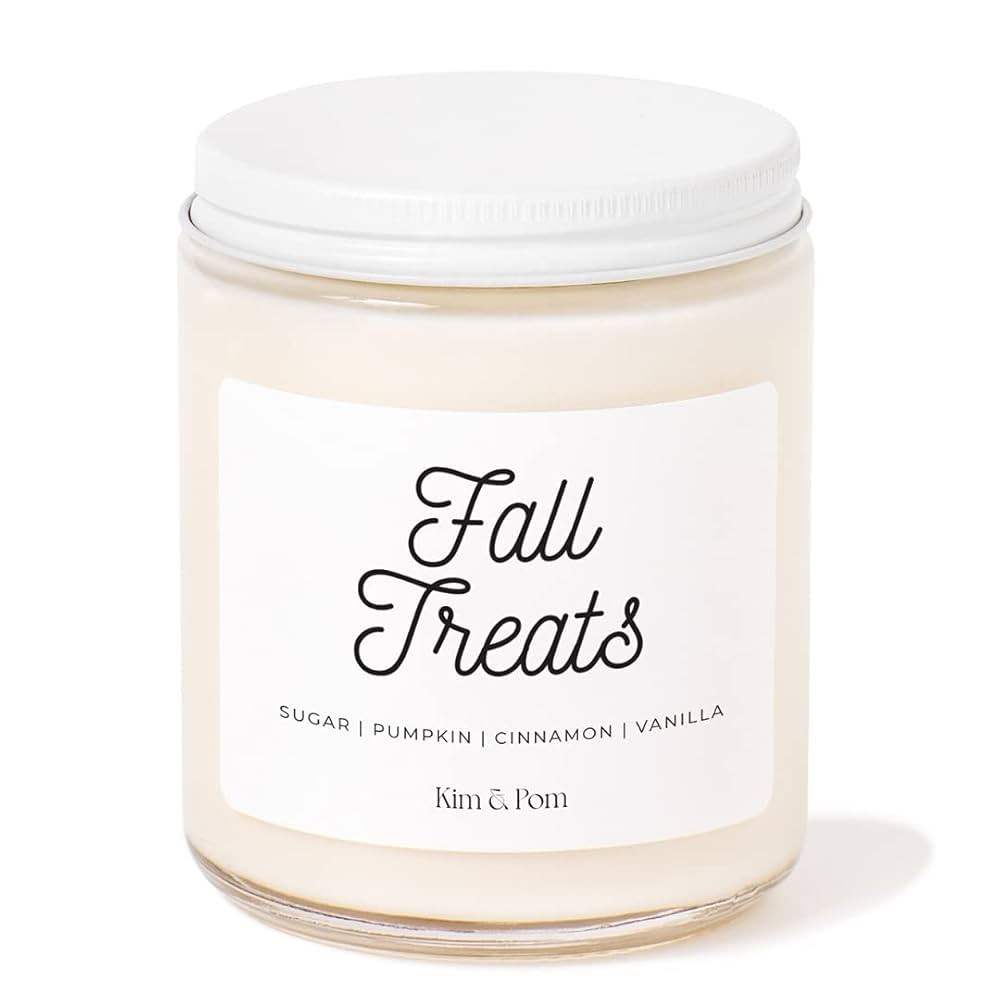 Kim and Pom Fall Treats Candle, Made in Canada, Fall Candles, Soy Wax Candle | Amazon (CA)
