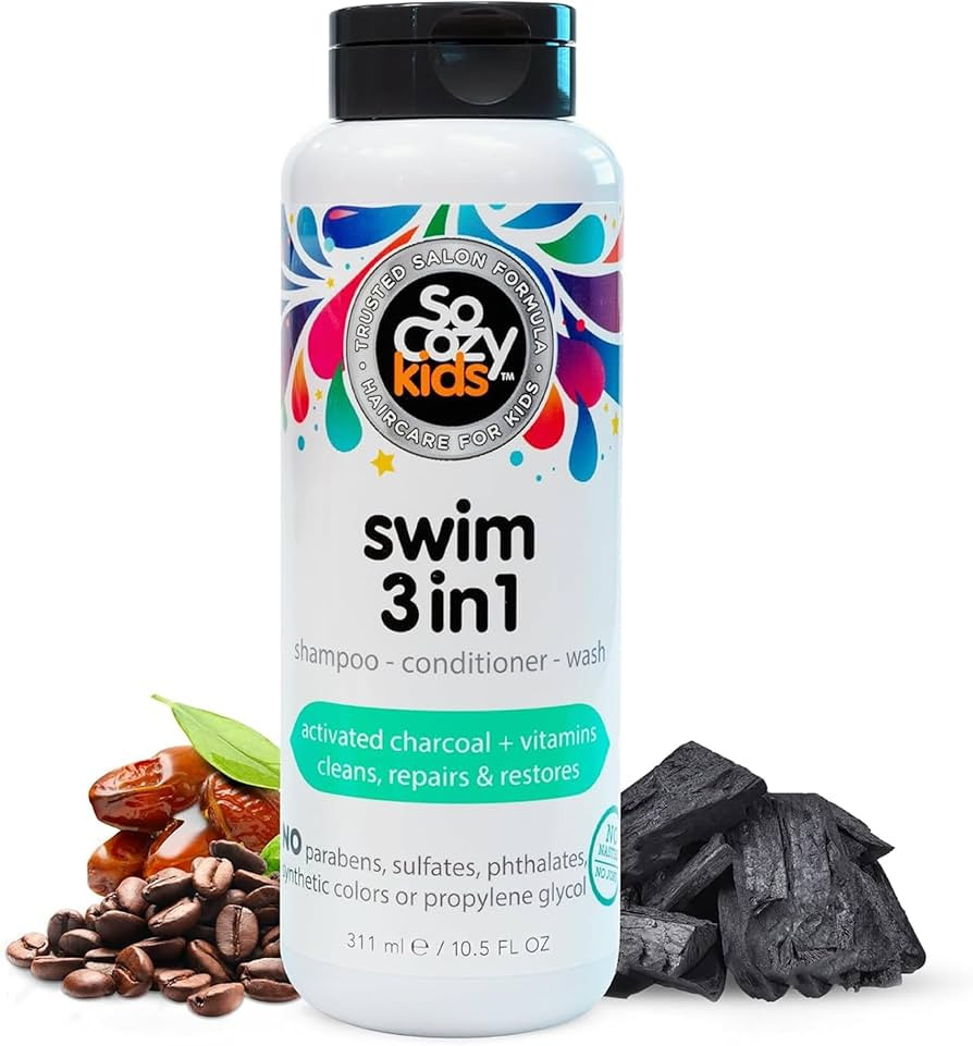 SoCozy Kids Swim 3-in-1 Shampoo, Conditioner & Body Wash - 3-in-1 Combo Pool Shampoo & Conditione... | Amazon (US)