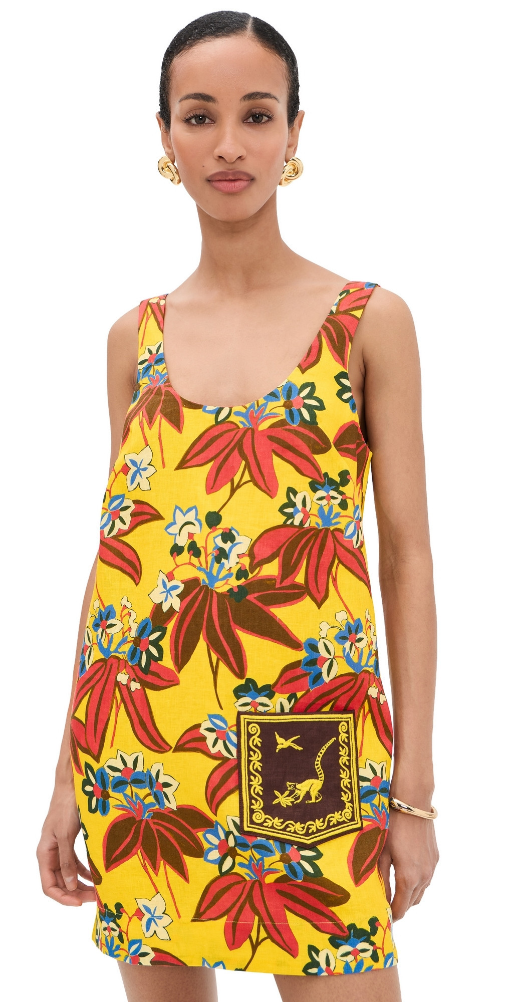 ALÉMAIS Leo Embroidered Mini Dress Multi 16 | Shopbop