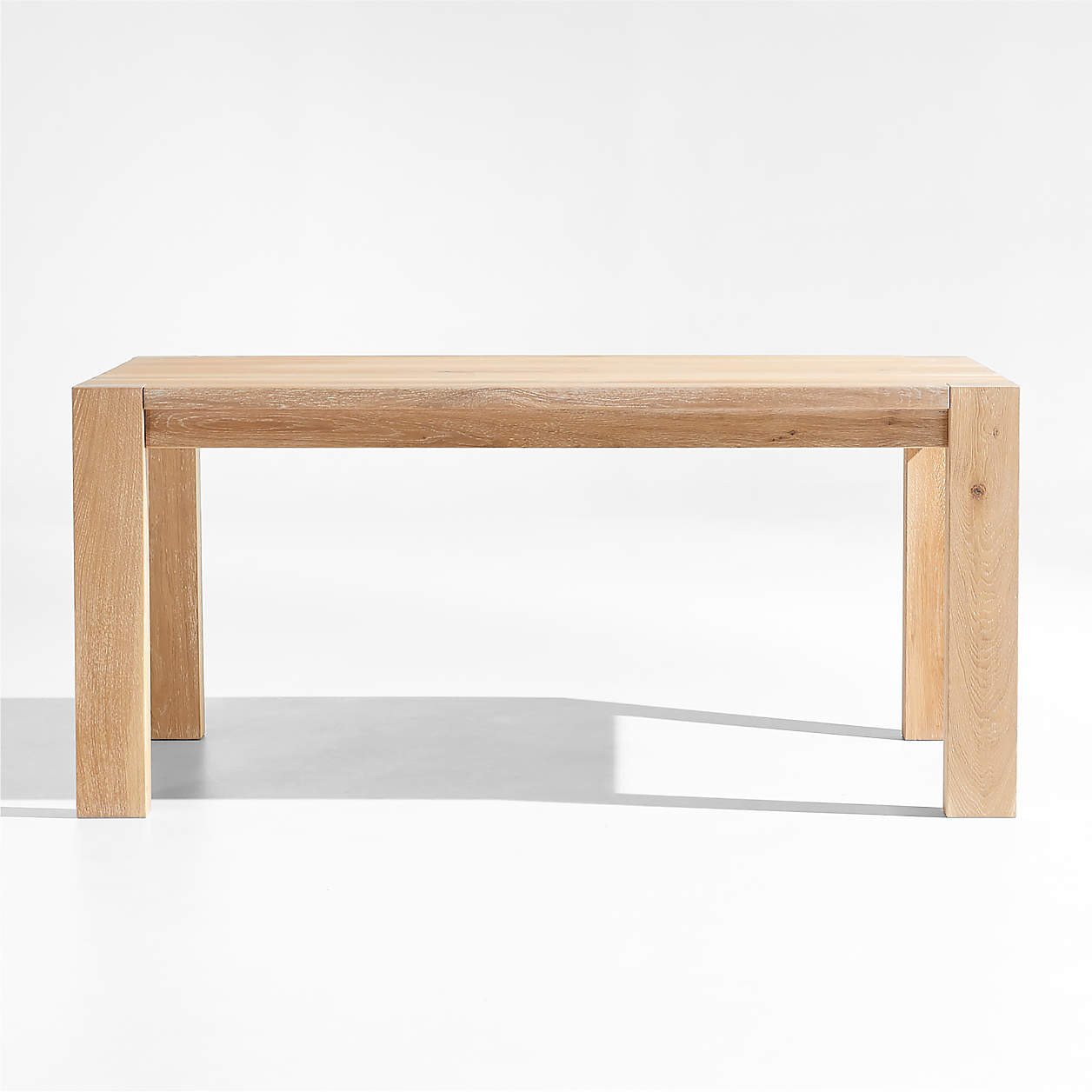 Terra 65" Natural White Oak Solid Wood Dining Table + Reviews | Crate & Barrel | Crate & Barrel