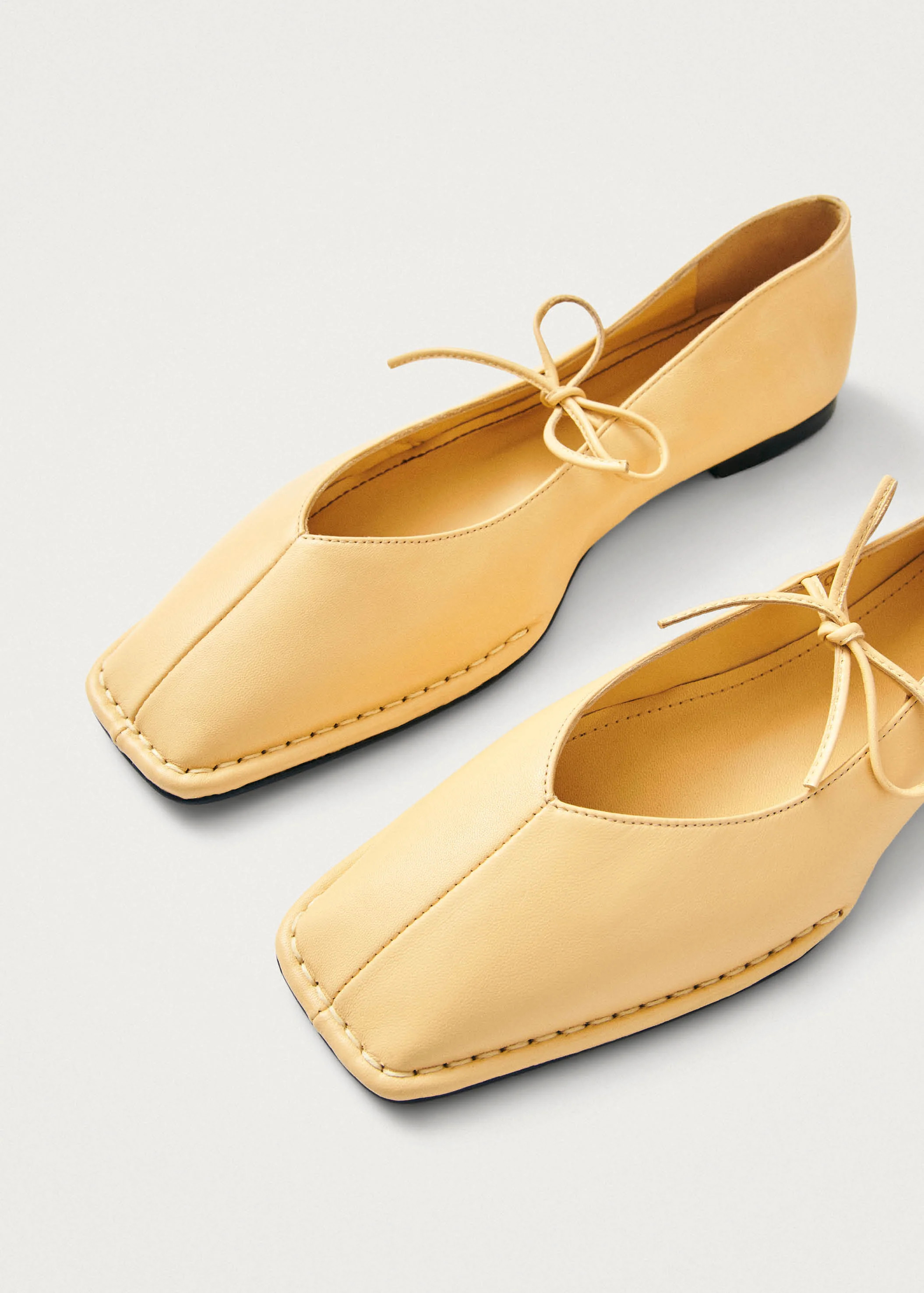 Sway Vanilla Leather Ballet Flats | ALOHAS | Alohas UK