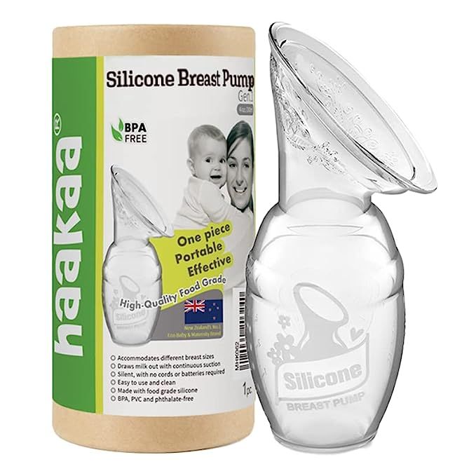 Haakaa Silicone Breastfeeding Manual Breast Pump Milk Pump 100% Food Grade Silicone BPA PVC and P... | Amazon (US)