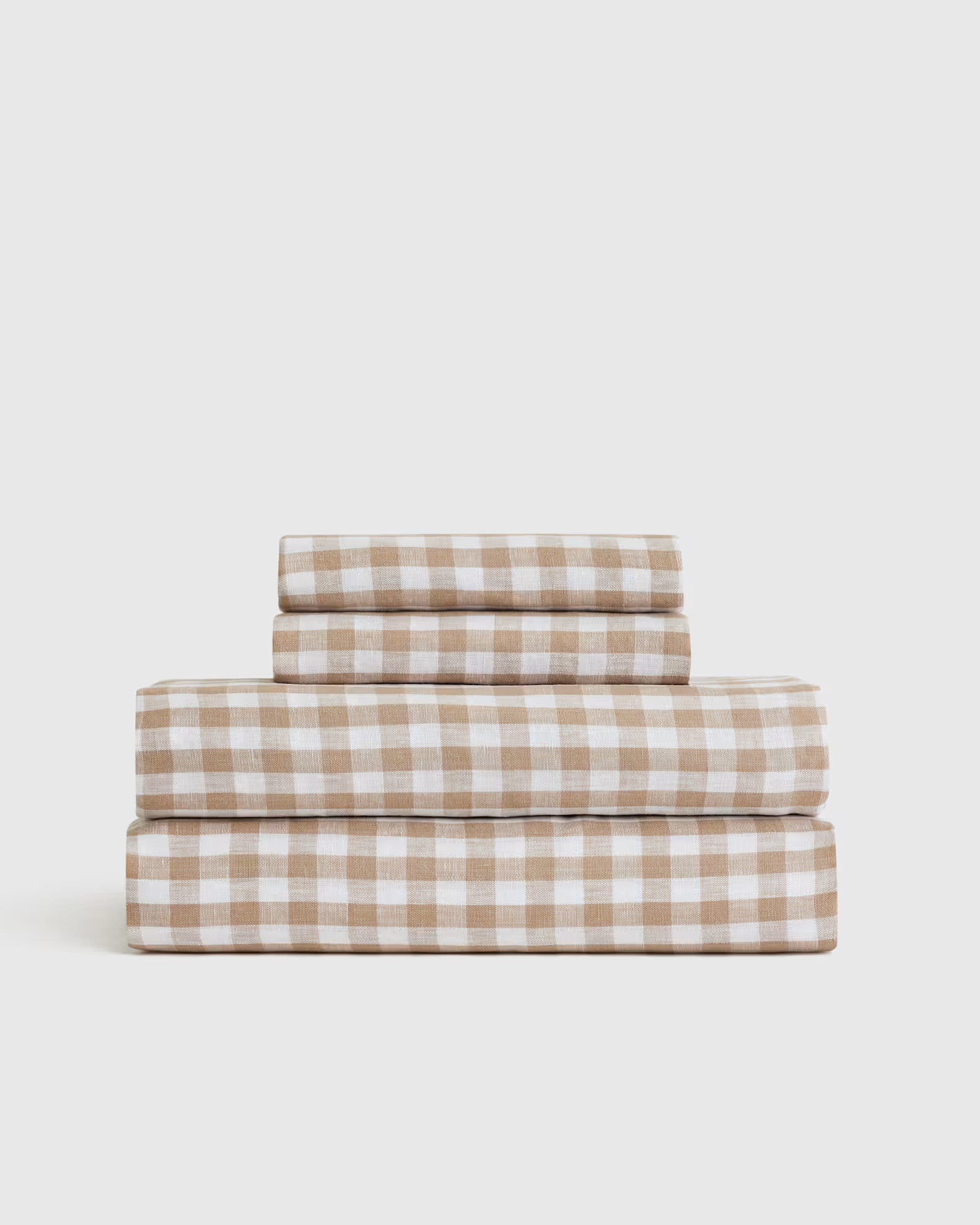 European Linen Gingham Sheet Set