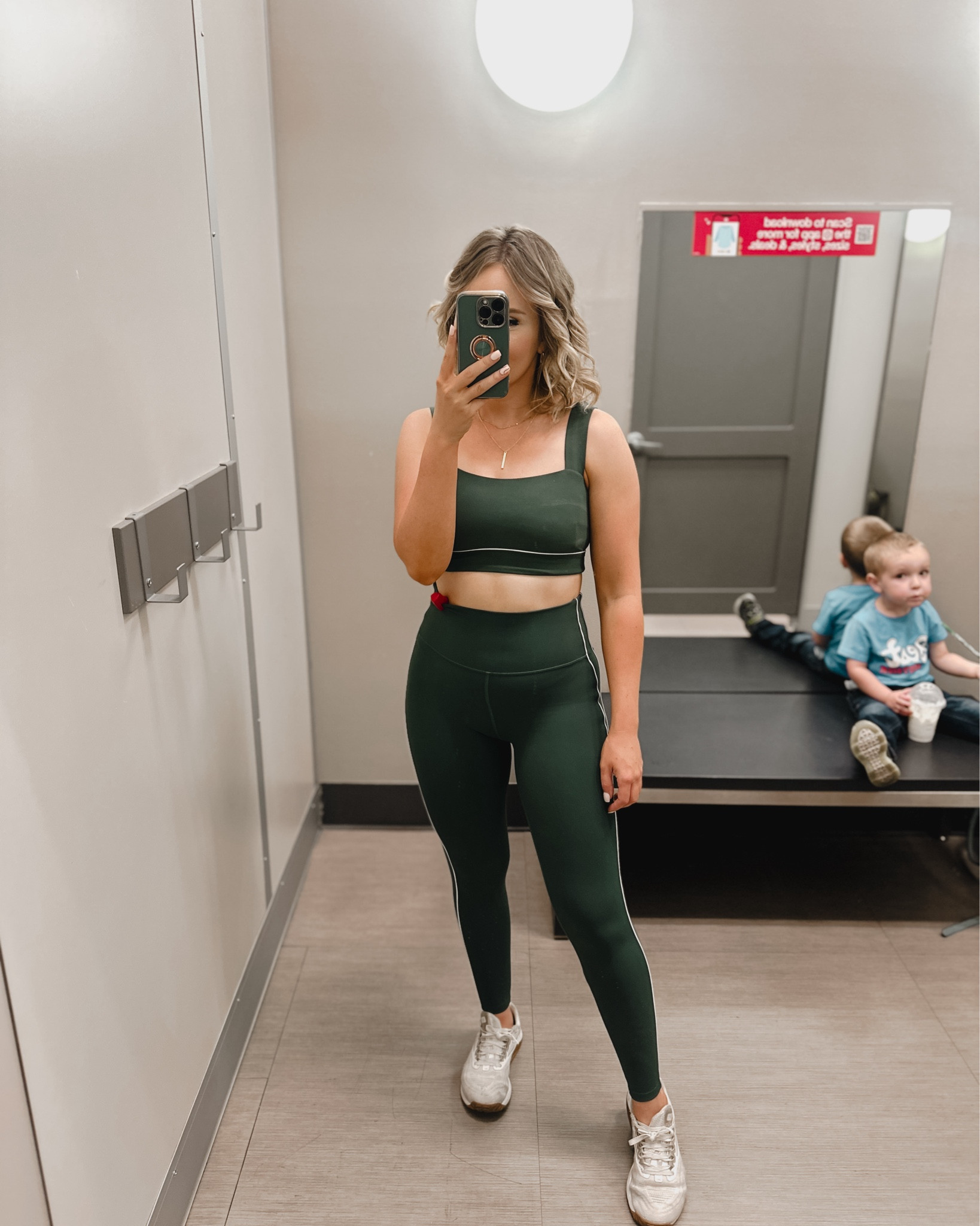 Target Workout Leggings - true to size 

Target Sports Bra - true to size, no padding

Sweater - true to size, SO SOFT, high quality material 

Abercrombie dupe dupes / workout set ypb soft comfy mom style styles / outfit outfits green fall athleisure sweater striped sneaker sneakers square neck soft stretchy mom approved  target try on haul find finds

#LTKFitness #LTKStyleTip #LTKFindsUnder50