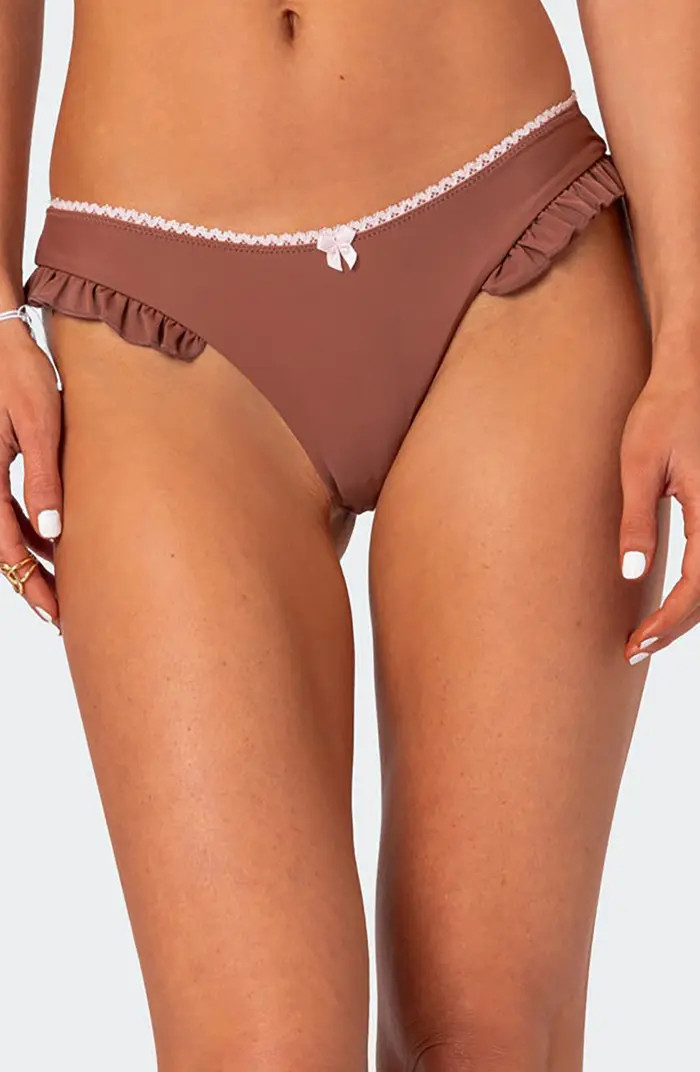 EDIKTED Maggie Ruffle Bikini Bottoms | Nordstrom | Nordstrom