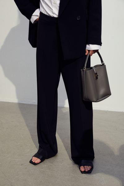 Wide-cut Pants - Black - Ladies | H&M US | H&M (US + CA)