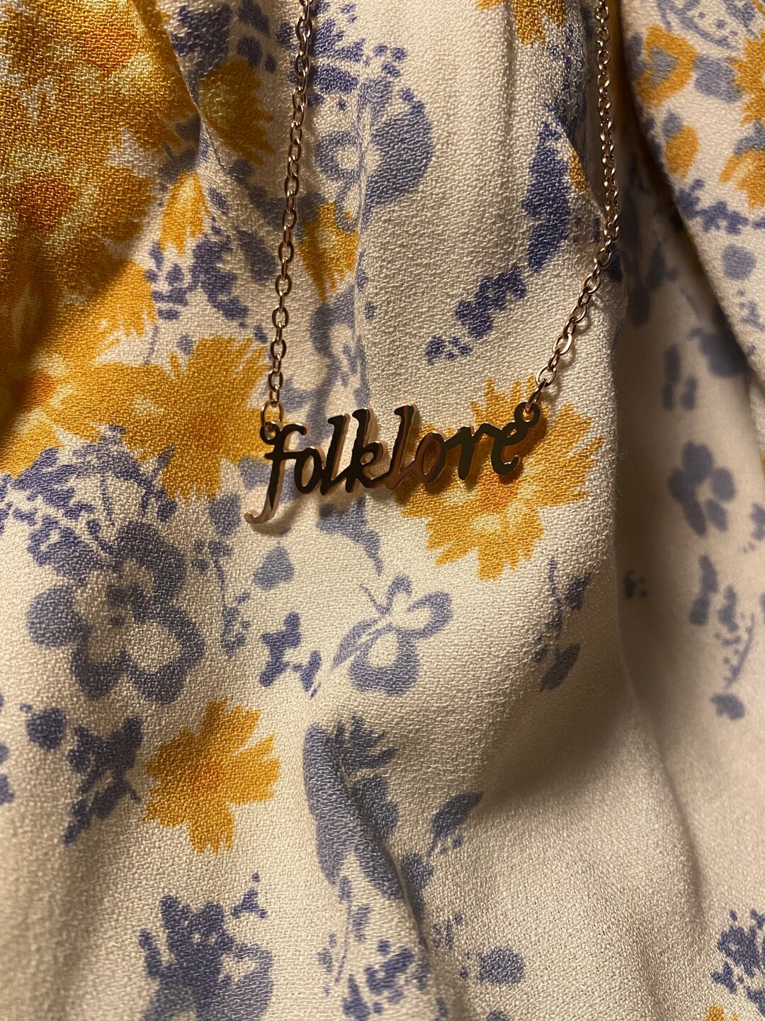 stainless steel folklore necklace | Etsy (US)