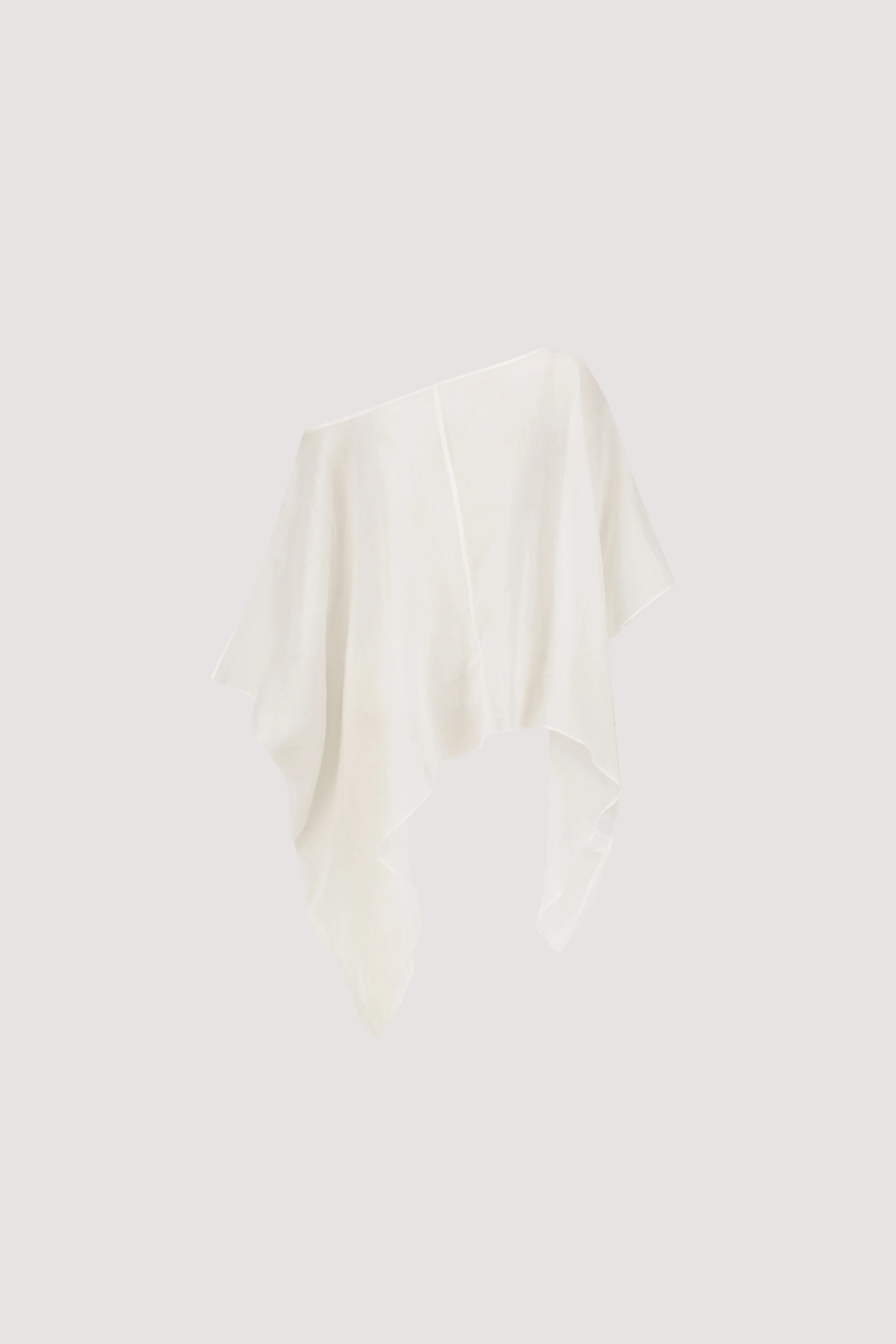 BRIANNE BATWING WHITE RAMIE TOP | DISSH