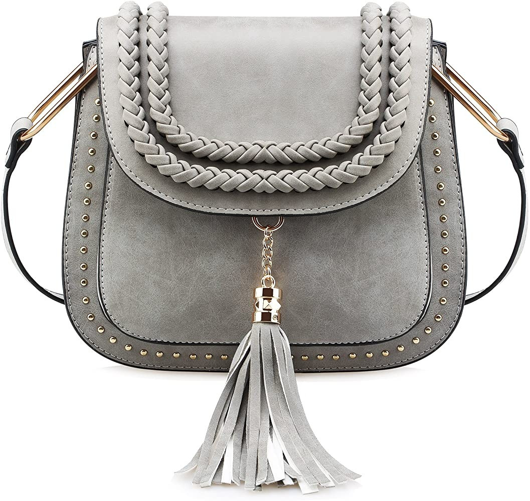 Tom Clovers Crossbody Bags for Women Vintage Tassel Saddle Shoulder Bag Sling Bag Shopping Travel... | Amazon (US)