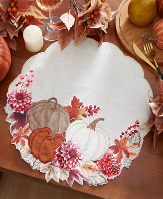 Elrene Boho Harvest Cutwork Round Placemat - Macy's | Macy's