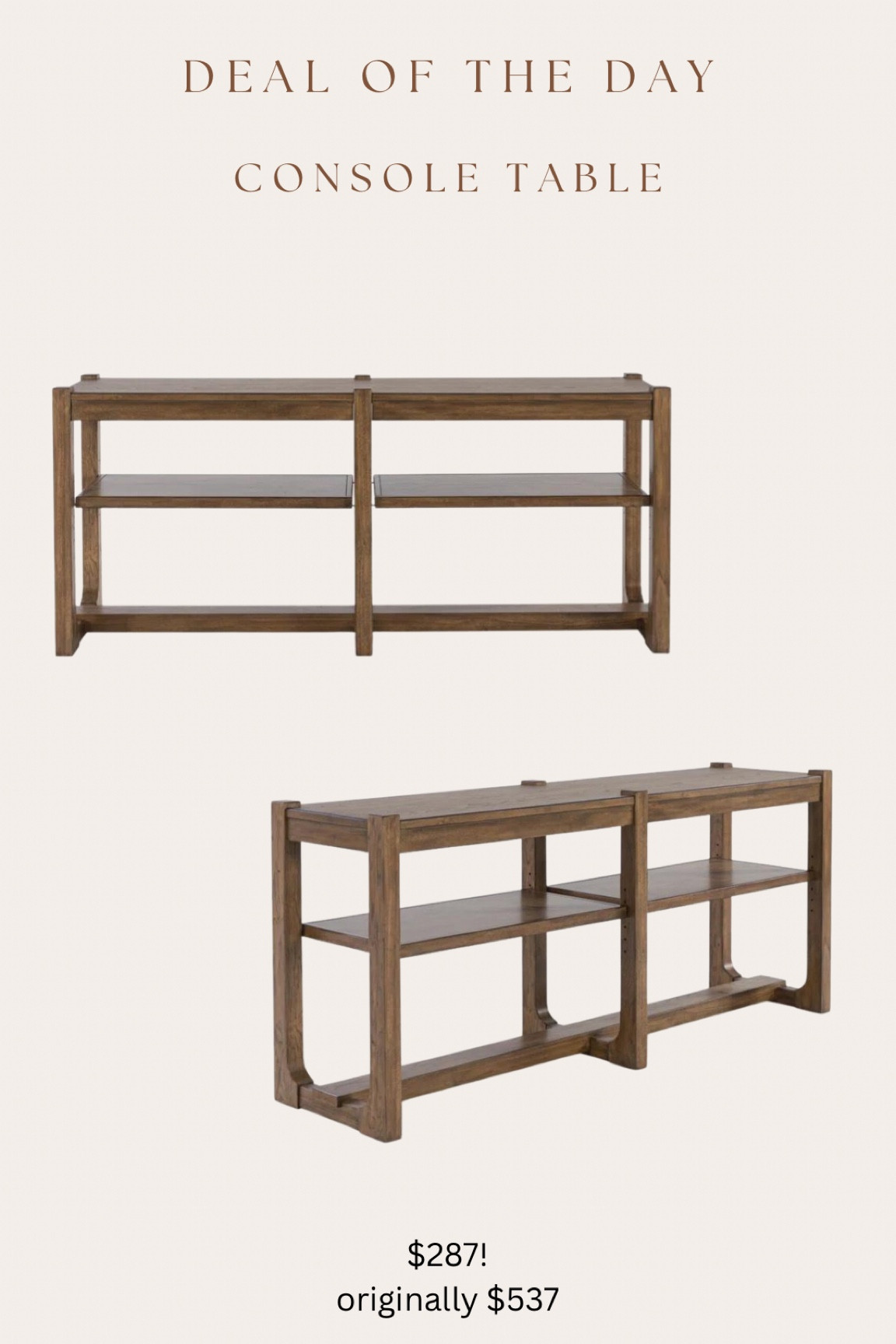 Just found this amazing high end inspired console table on major sale for $287! Great price for this!! Looks nearly identical to styles $1060+ 

#LTKSpringSale #LTKhome #LTKsalealert
