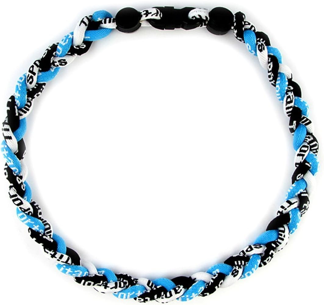 MapofBeauty 18 Inch Three Colors Fashion Three Braided Rope Tornado Necklace | Amazon (US)