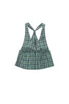 Gathered check halter top | PULL and BEAR UK