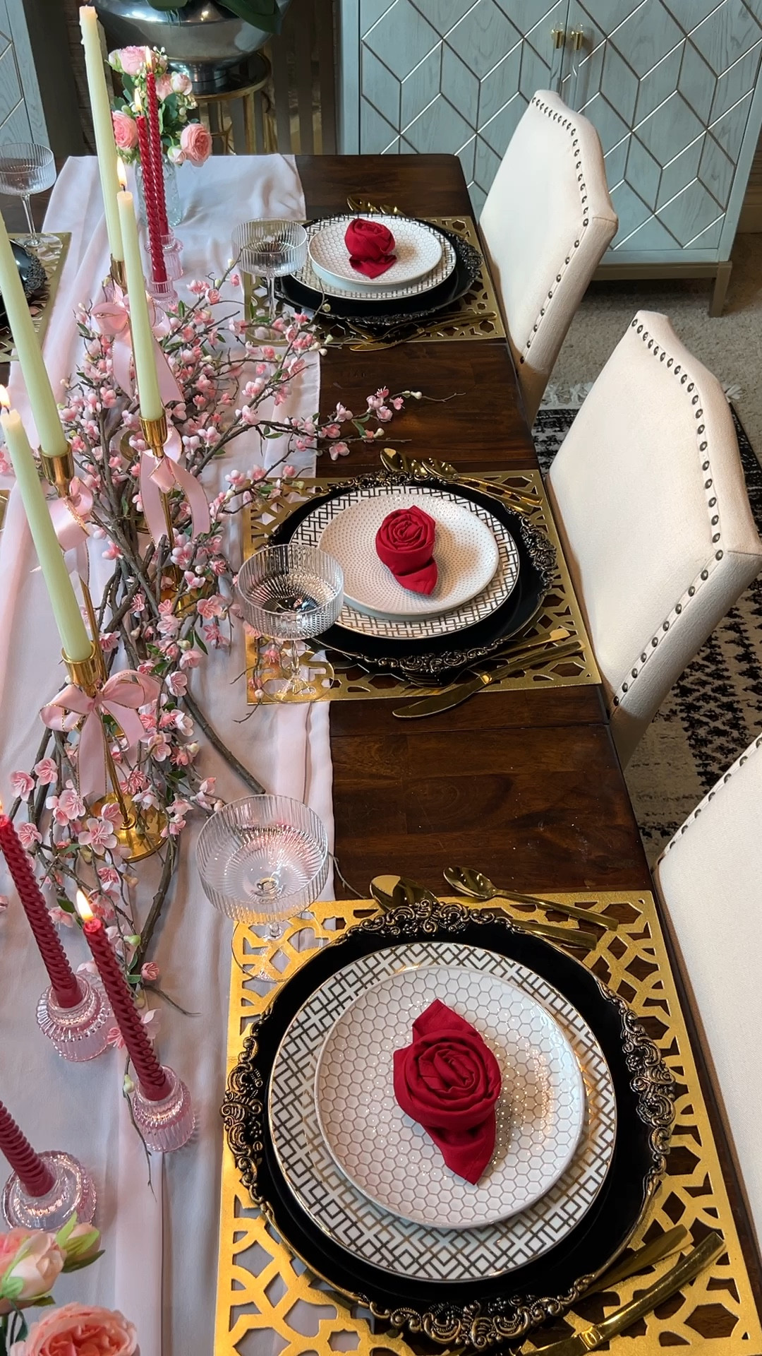 Set the table for Galentine party 

#LTKHome #LTKMostLoved #LTKParties