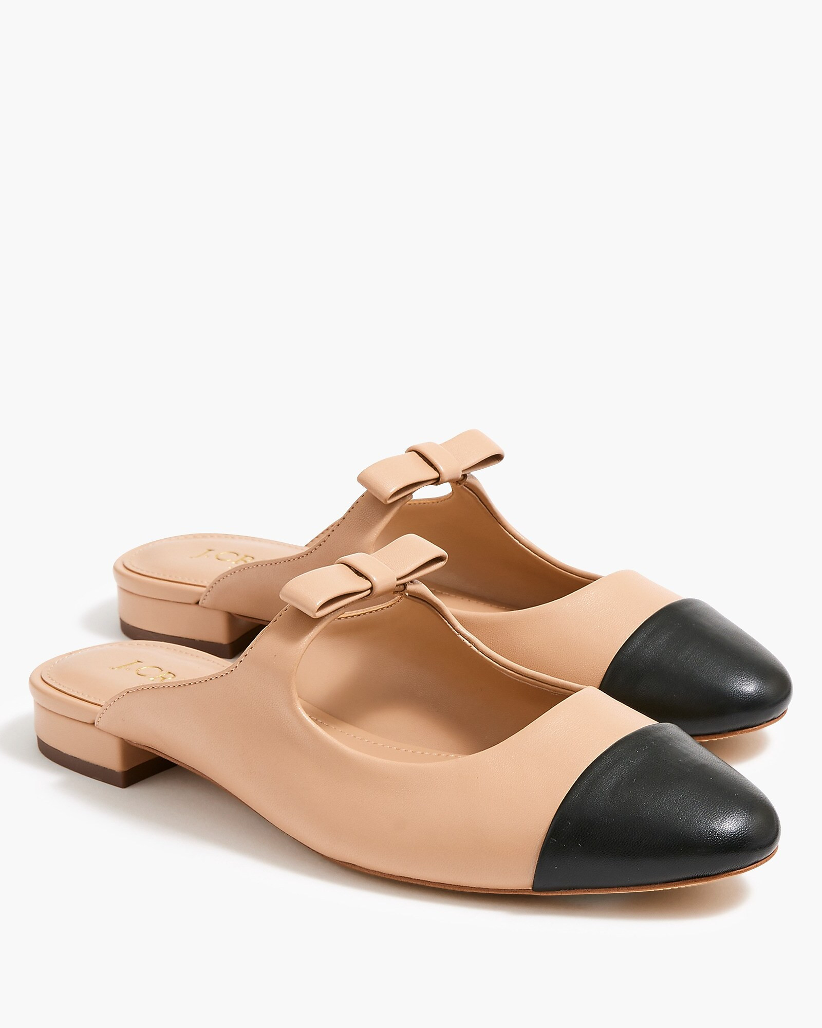 Cap toe bow mules | J.Crew Factory