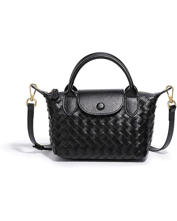 Mini Small Size Braided Luxury Leather Women's top Handle Handbag Fashion Travel Daily Satchel | Amazon (CA)