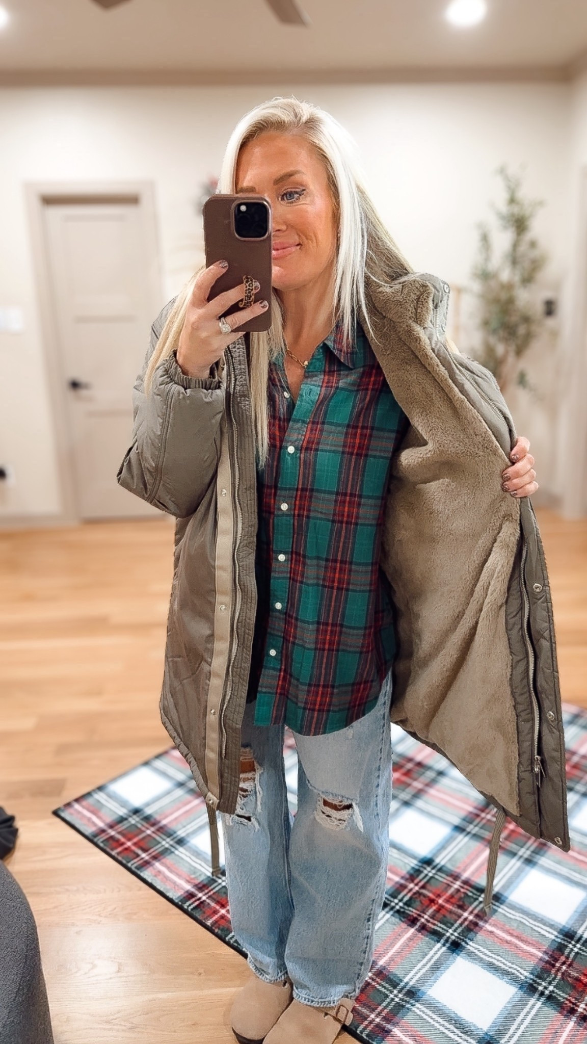 This fur lined jacket is AMAZING and 40% off! Wearing size small 

#LTKHoliday #LTKGiftGuide #LTKCyberWeek