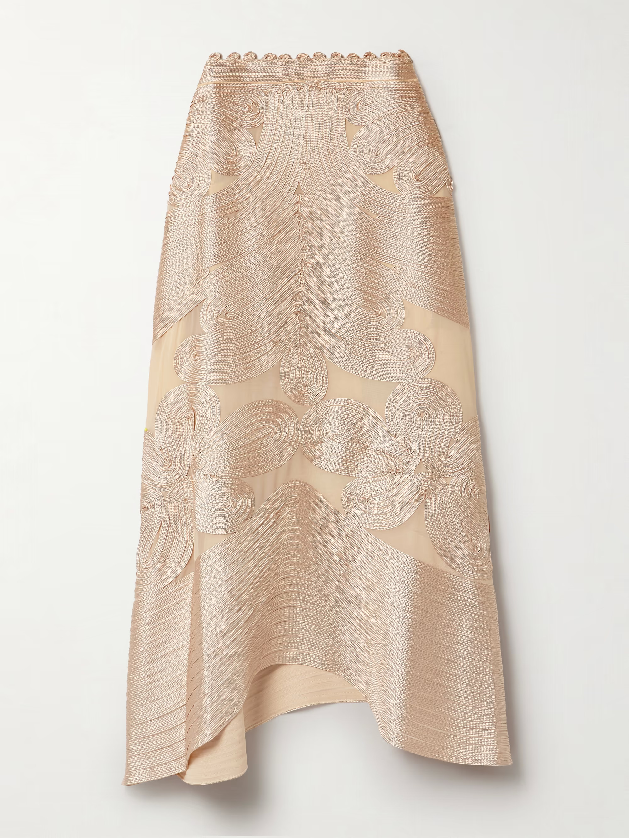 Kaelyn appliquéd silk-chiffon midi skirt | NET-A-PORTER (UK & EU)