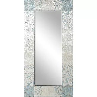 71" x 36" Coastal Wood and Mussel Shell inlaid Wall Mirror - Olivia & May | Target