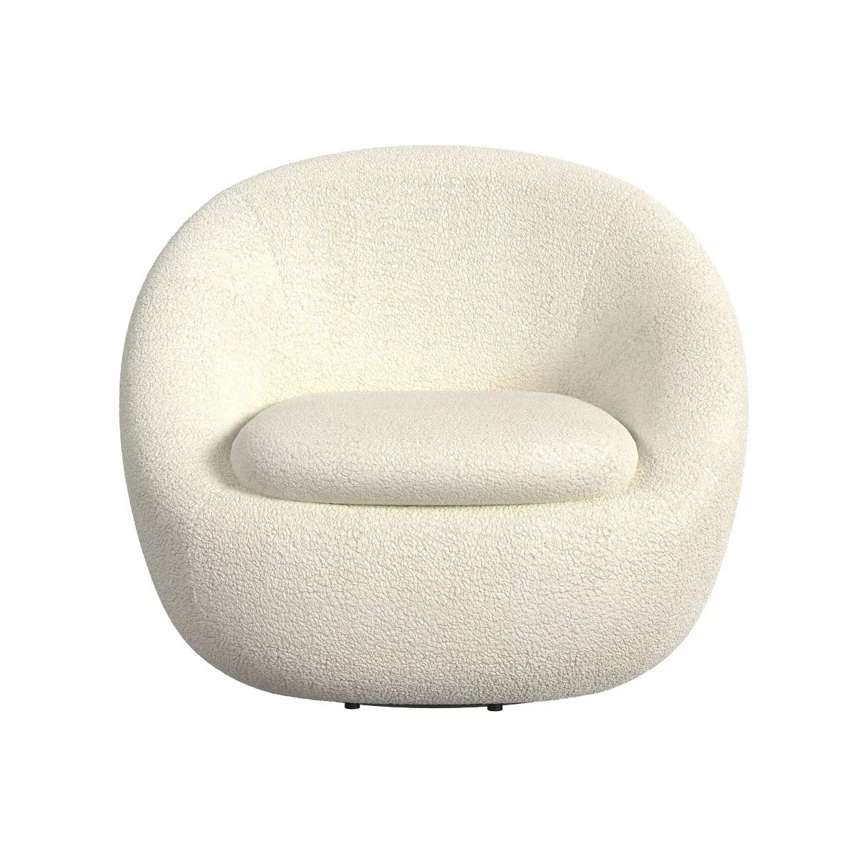 Round Swivel Chair White Sherpa - HomePop | Target