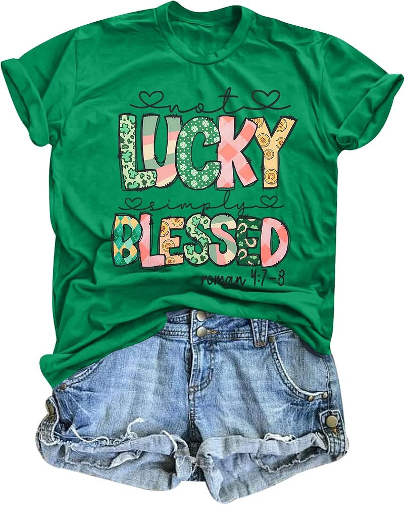 Womens St Patrick's Day Shirts Shamrocks and Shenanigans Shirt Everybody in The Pub Lucky Tshirt ... | Amazon (US)