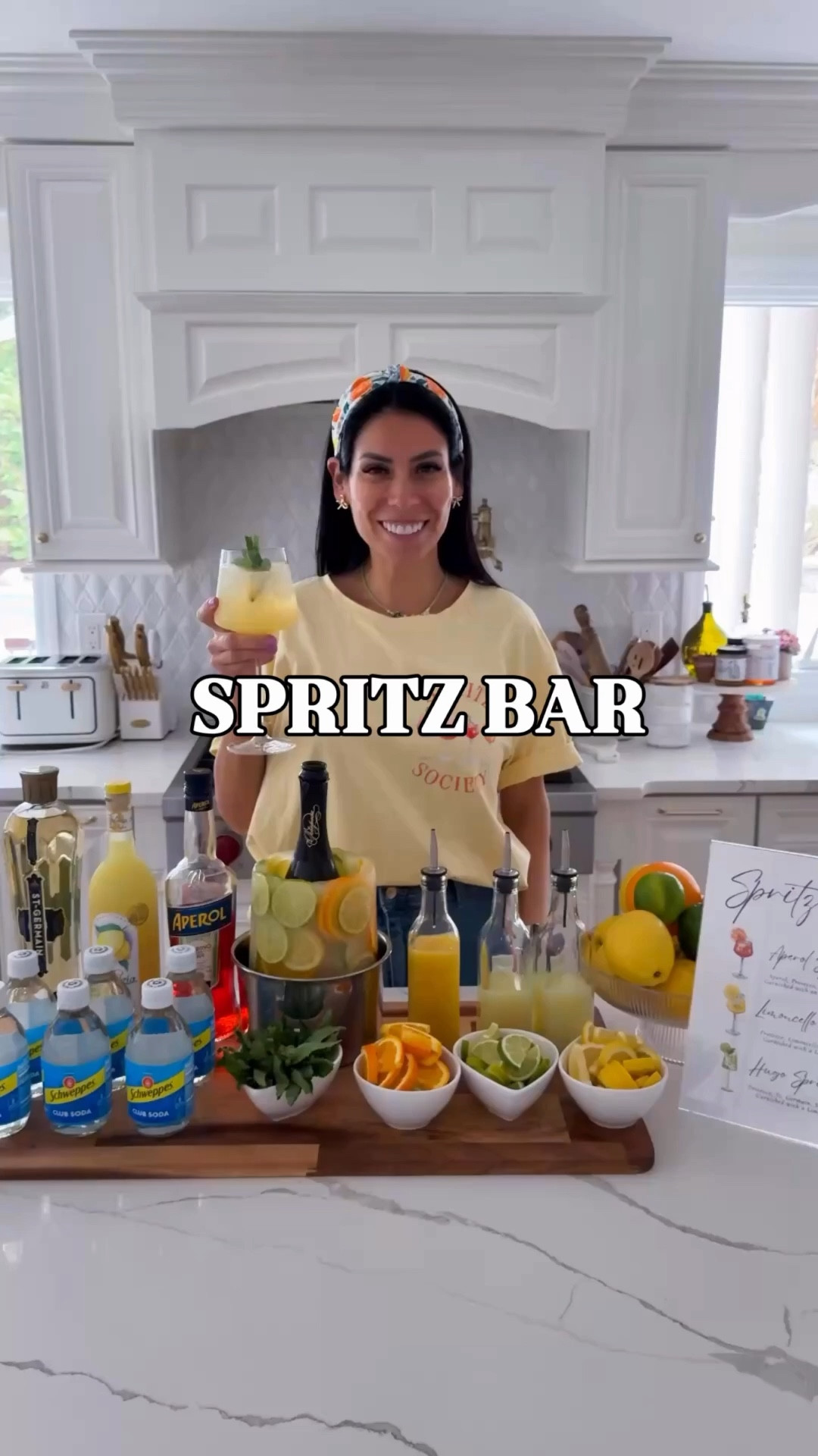 When it comes to warmer weather, a Spritz is always a great idea! The best part is that you can also have them as mocktails with only the soda, juices and garnishes! This is what I used:
• Liquors: Prosecco, Aperol, Limoncello & Elderflower Liquor 
• Juices (all fresh squeezed): Orange, Lemon & Lime
• Garnishes: fresh cut oranges, lemons, limes and mint sprigs
• Club Soda + Ice

#LTKfoodie #LTKHome #LTKSeasonal