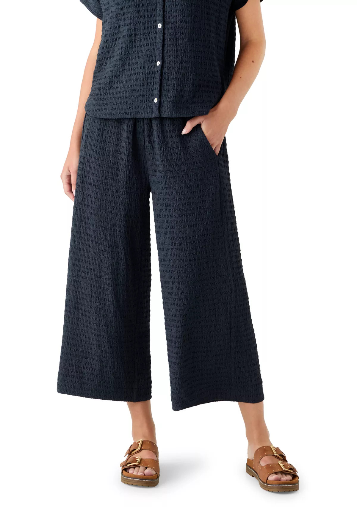 Women's Textured Knit Wide Leg Pants | Belk
