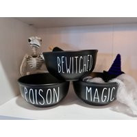 Rae Dunn Inspired Halloween Mug Or Bowl Vinyl Decals | Fall Farmhouse, Home Decor, Rustic, Vintage S | Etsy (US)