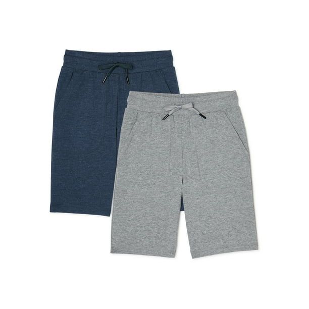 Athletic Works Boys Jersey Knit Sweat Shorts, 2-Pack, Sizes 4-18 & Husky | Walmart (US)