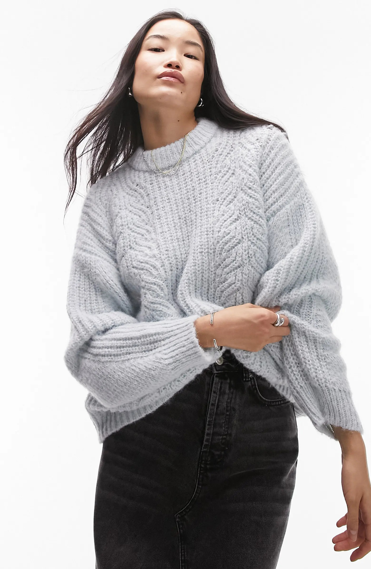 Topshop Cable Stitch Sweater | Nordstrom | Nordstrom