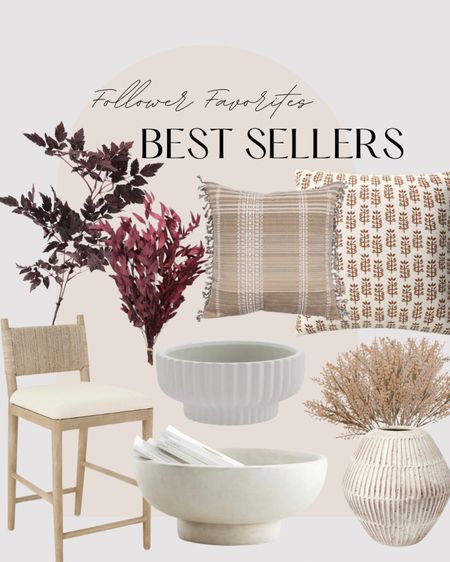 This weeks best sellers and your favorites! My barstools are becoming a favorite of yours!! And they are mine too! The affordable pillows are always a crowd favorite, the Orion bowl is my favorite staple in my house and the Walmart fluted bowl is also such a versatile bowl to have! You are loving the stems! And the target vase continues to go strong this week! Shop them all here! Beigewhitegray 

#LTKhome #LTKSeasonal #LTKstyletip