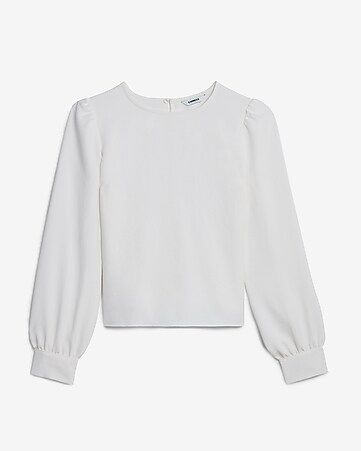 Banded Puff Sleeve Top | Express