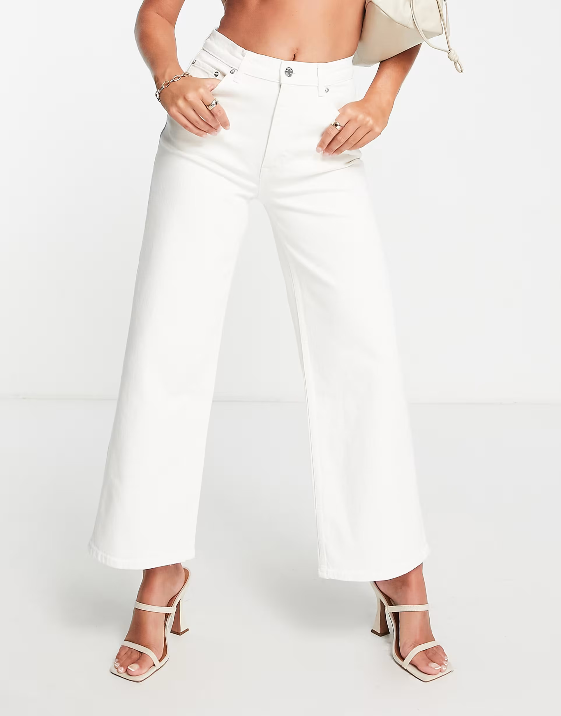 & Other Stories Treasure wide leg cropped jeans in white | ASOS (Global)