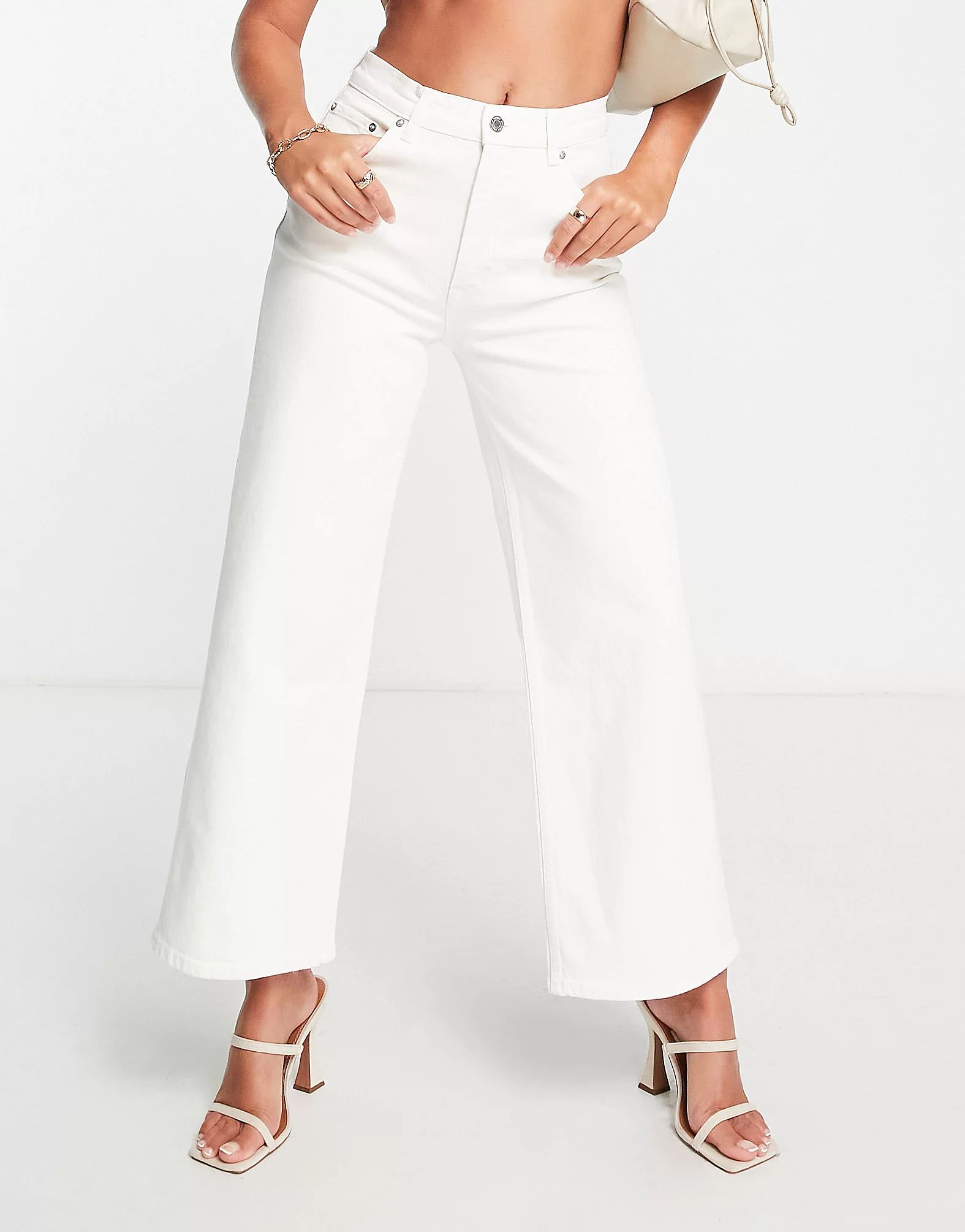 & Other Stories Treasure wide leg cropped jeans in white | ASOS (Global)